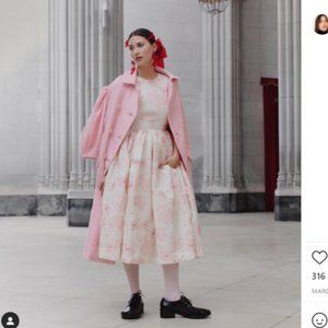 Simone  Rocha x HM Silk-blend Cloqué Dress Floral